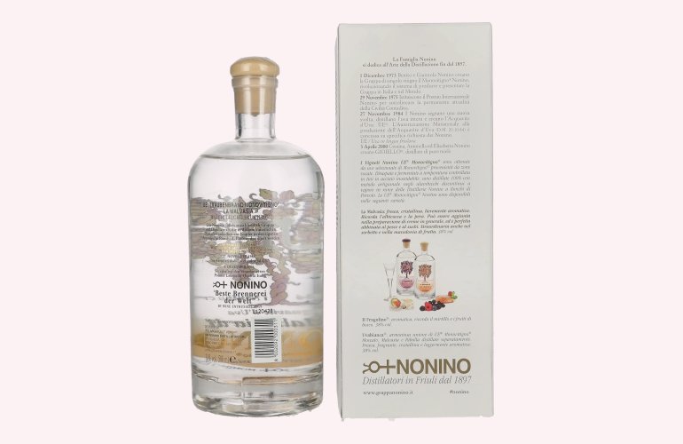 Nonino Grappa ÙE Monovitigno la Malvasia 38% Vol. 0,5l in Geschenkbox