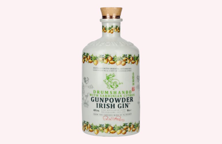 Drumshanbo Gunpowder Irish Gin with Sardinian Citrus 43% Vol. 0,7l Ceramic Bottle