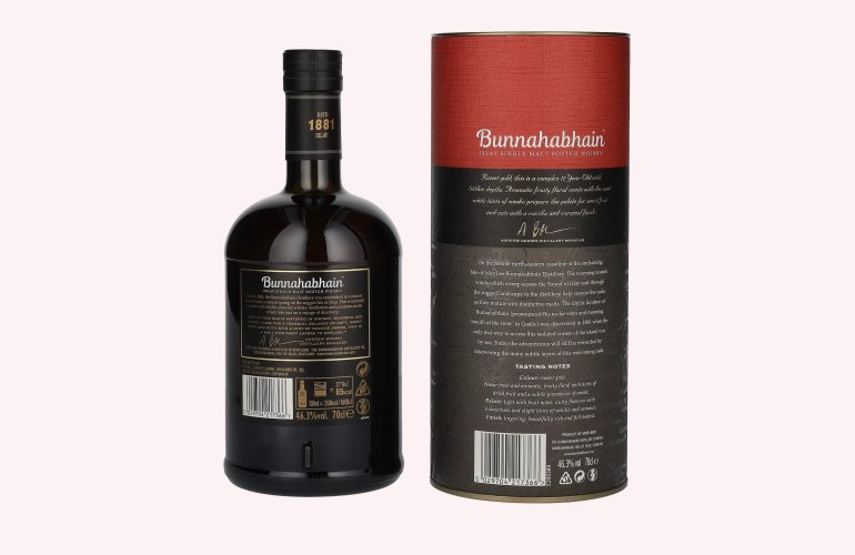 Bunnahabhain 12 Years Old Islay Single Malt Scotch Whisky 46,3% Vol. 0,7l en boîte cadeau