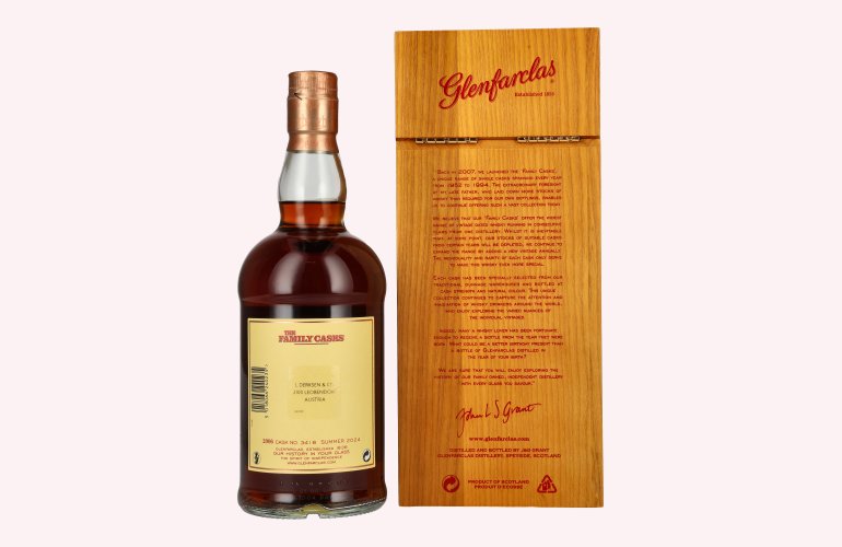 Glenfarclas THE FAMILY CASKS Single Cask SUMMER 2024 Sherry Butt #3418 2006 61,4% Vol. 0,7l in Holzkiste