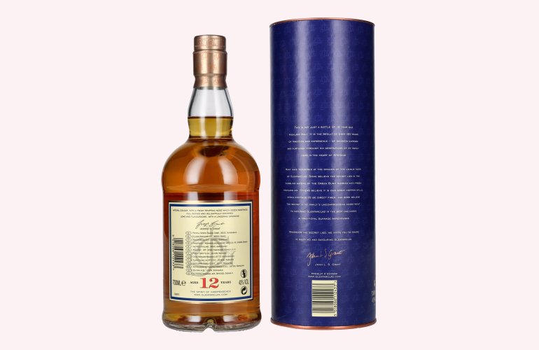 Glenfarclas 12 Years Old Highland Single Malt Scotch Whisky 43% Vol. 0,7l in geschenkverpakking