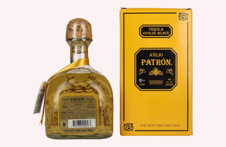 Patrón Tequila Añejo 40% Vol. 1l en boîte cadeau
