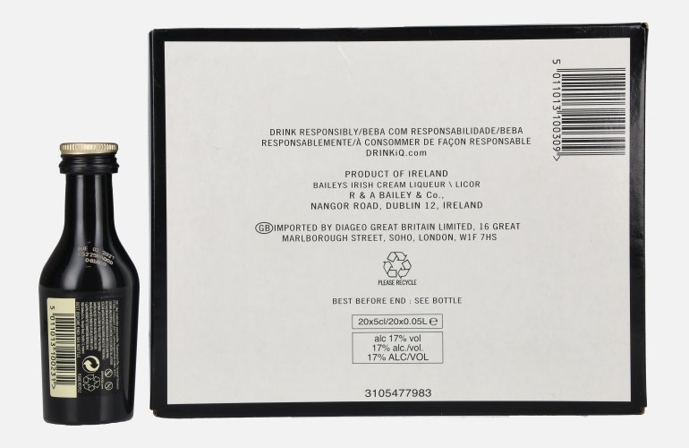 Baileys The Original Irish Cream 17% Vol. 20x0,05l PET