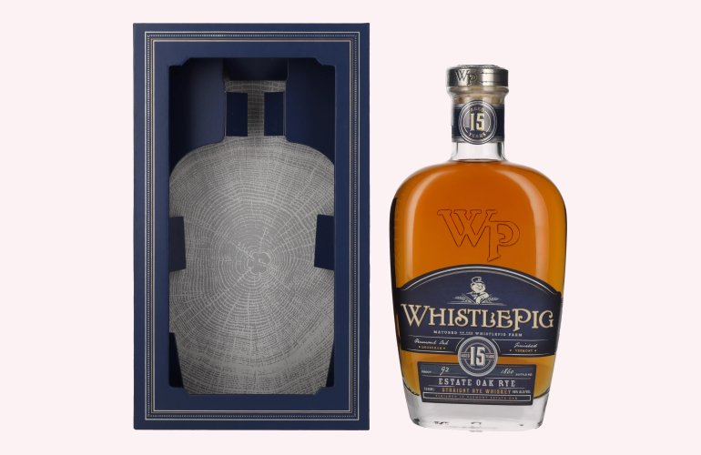 WhistlePig 15 Years Old ESTATE OAK RYE Whiskey 46% Vol. 0,7l in geschenkverpakking