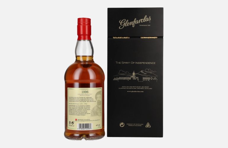 Glenfarclas The Famous Scots ROB ROY MACGREGOR Highland Single Malt 1996 46% Vol. 0,7l en boîte cadeau
