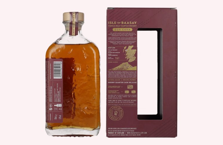 Isle of RAASAY Dùn Cana First Edition Sherry Quarter Cask Single Malt Limited Release 52% Vol. 0,7l in geschenkverpakking
