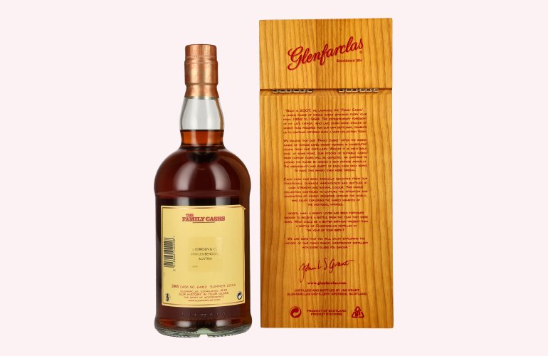 Glenfarclas THE FAMILY CASKS Single Cask SUMMER 2024 Sherry Butt #2462 2005 59,3% Vol. 0,7l in Holzkiste