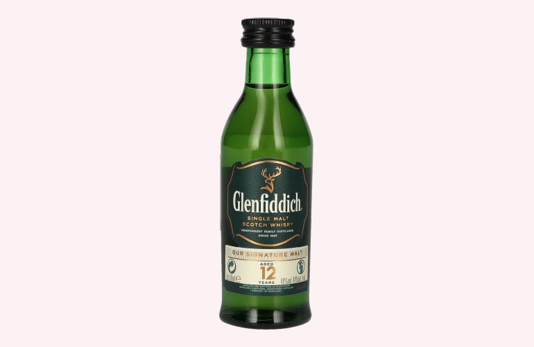 Glenfiddich 12 Years Old Single Malt Scotch Whisky 40% Vol. 0,05l