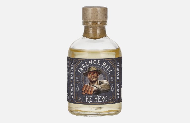 Terence Hill THE HERO Whisky Rauchig 49% Vol. 0,05l