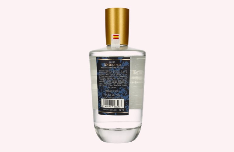 Unkkoded Mediterranean Select Vodka 40% Vol. 0,7l