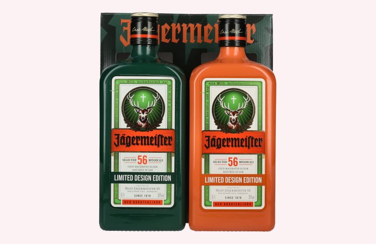 Jägermeister TWINPACK Limited Design Edition 35% Vol. 2x0,7l in geschenkverpakking