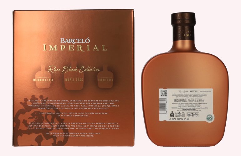 Barceló Imperial Rare Blends Maple Cask 40% Vol. 0,7l in Giftbox