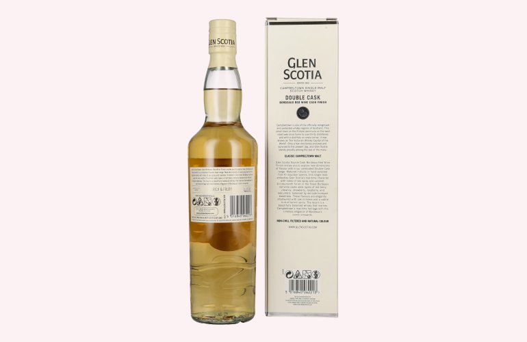 Glen Scotia DOUBLE CASK Bordeaux Red Wine Cask Single Malt Scotch Whisky 46% Vol. 0,7l en boîte cadeau
