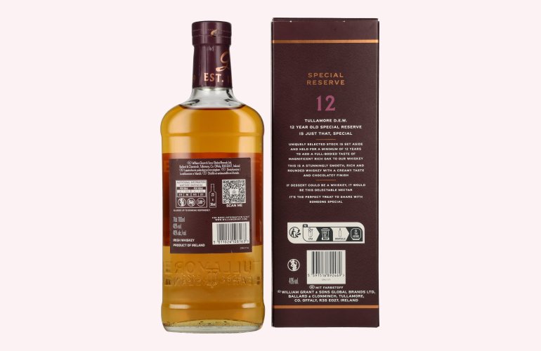 Tullamore D.E.W. 12 Years Old Irish Whiskey Special Reserve 40% Vol. 0,7l in Giftbox