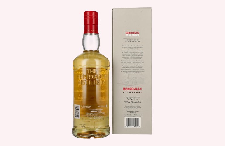 Benromach PEAT SMOKE Speyside Single Malt 2014 46% Vol. 0,7l en boîte cadeau