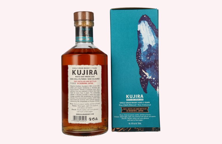 Kujira Ryukyu 5 Years Old WHITE OAK VIRGIN CASK Whisky 43% Vol. 0,7l in Giftbox