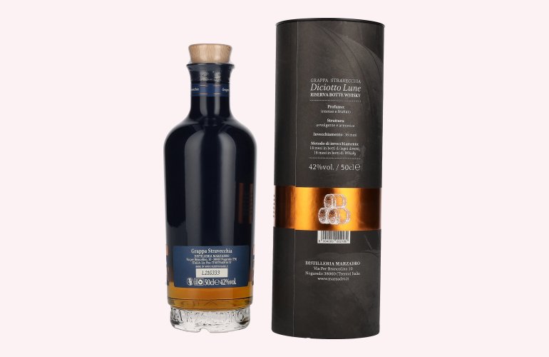 Marzadro DICIOTTO Lune Botte Whisky 42% Vol. 0,5l in Giftbox