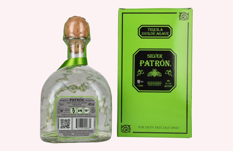 Patrón Tequila Silver 40% Vol. 1l en boîte cadeau