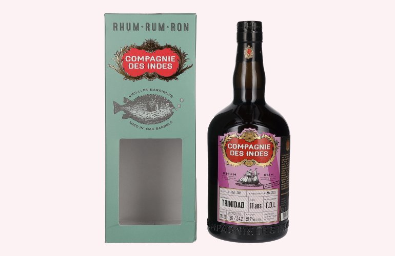 Compagnie des Indes TRINIDAD T.D.L Rum Single Cask Strength 11 Years Old 2011 59,7% Vol. 0,7l in Geschenkbox