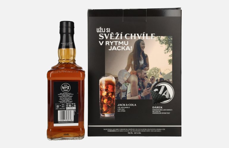 Jack Daniel's Tennessee Whiskey 40% Vol. 0,7l in geschenkverpakking met Party Blanket