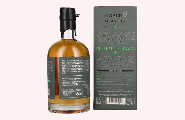 Grace O' Malley Irish Pirate Queen Whiskey Dark Char Cask 42% Vol. 0,7l en boîte cadeau