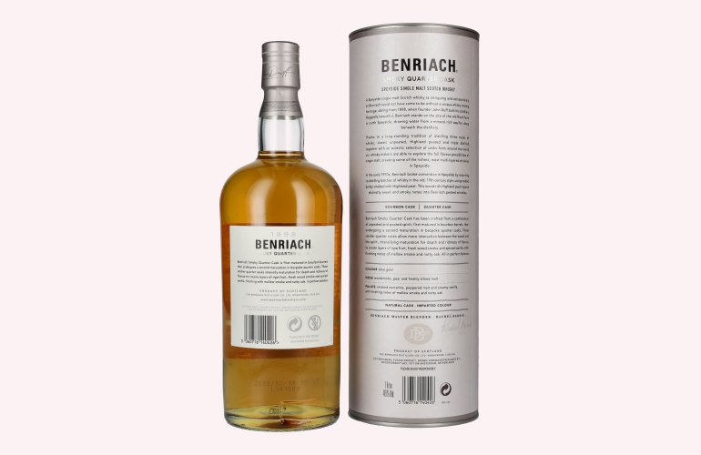 The BenRiach SMOKY QUARTER CASKS Single Malt Scotch Whisky 46% Vol. 1l in Geschenkbox