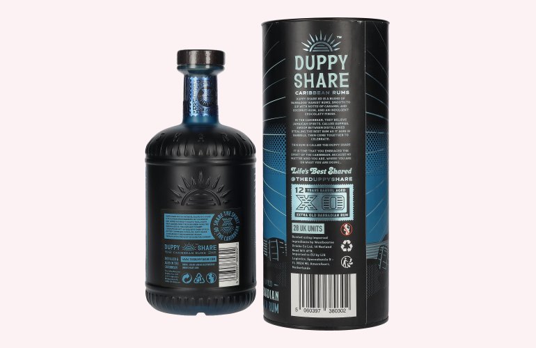 Duppy Share XO Caribbean Rum 40% Vol. 0,7l in geschenkverpakking