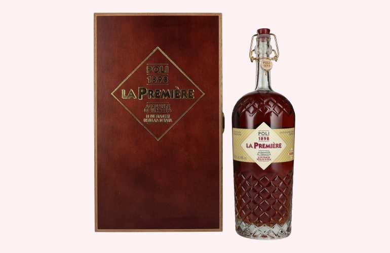 Poli Grappa La Première Acquavite di Vinaccia 46% Vol. 0,7l in Holzkiste