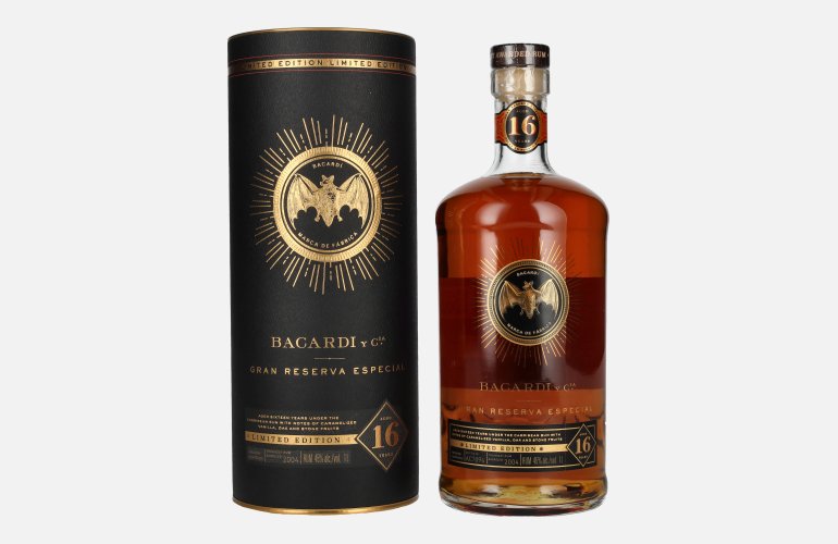 Bacardi 16 Years Old Gran Reserva Especial Limited Edition 45% Vol. 1l in geschenkverpakking