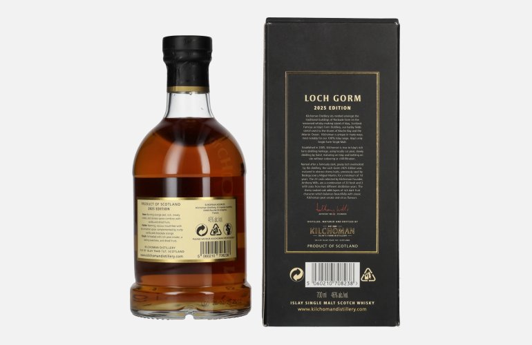 Kilchoman 10 Years Old LOCH GORM Limited Edition 2025 46% Vol. 0,7l en boîte cadeau