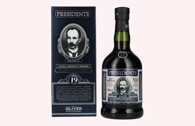 Presidente Marti 19 Sistema Solera 40% Vol. 0,7l en boîte cadeau