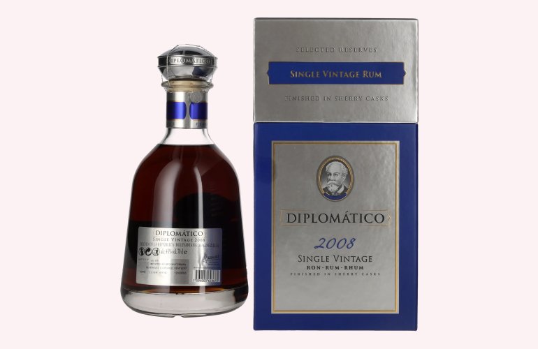 Diplomático Single Vintage Rum 2008 43% Vol. 0,7l en boîte cadeau