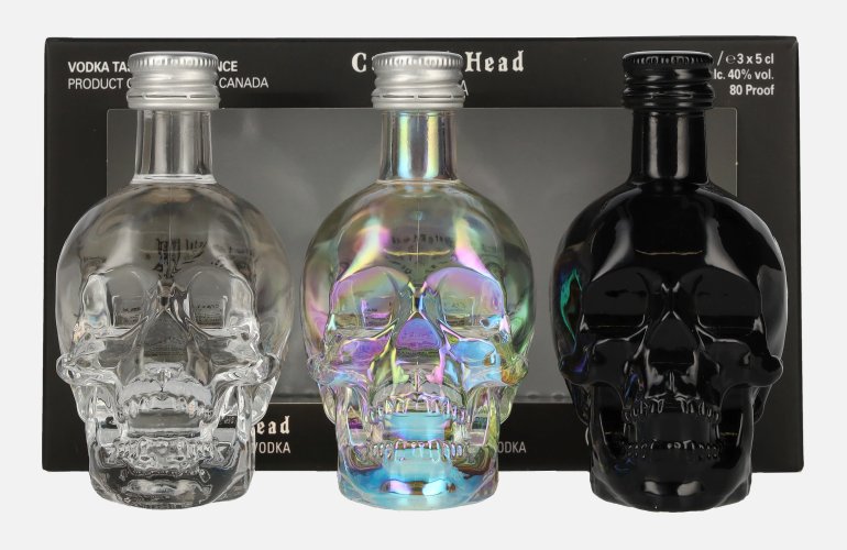 Crystal Head Vodka Set 40% Vol. 3x0,05l en boîte cadeau