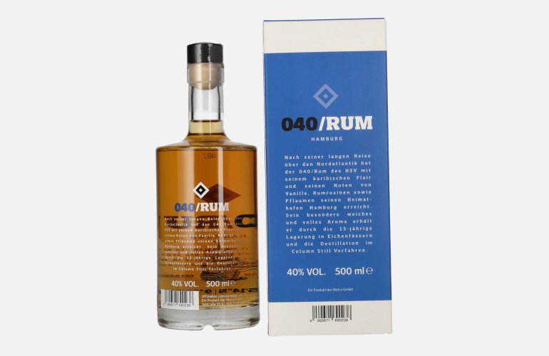 HSV 040 Hamburg Rum 40% Vol. 0,5l in Geschenkbox