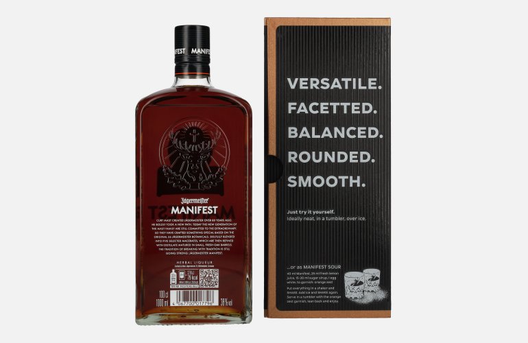 Jägermeister MANIFEST TRAVELLERS' EDITION Kräuterlikör 38% Vol. 1l en boîte cadeau