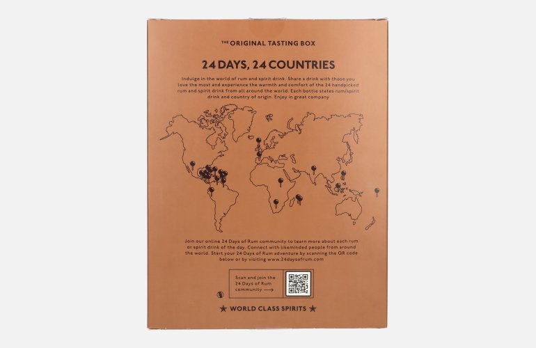 24 DAYS OF RUM AND SPIRIT DRINK The Original Tasting Box 41% Vol. 24x0,02l en boîte cadeau avec 2 Nosing Verres