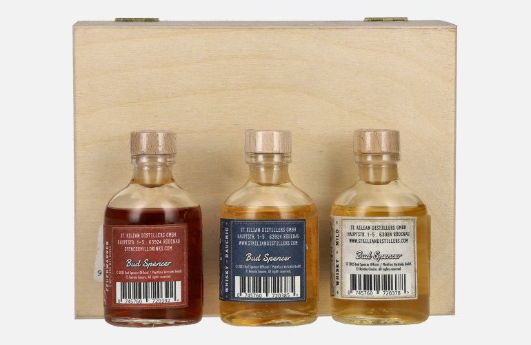 Bud Spencer THE LEGEND Miniset 42,7% Vol. 3x0,05l in Holzkiste