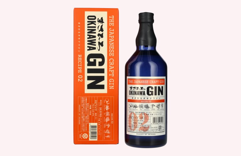 Masahiro OKINAWA Gin The Japanese Craft Gin Recipe 02 47% Vol. 0,7l en boîte cadeau
