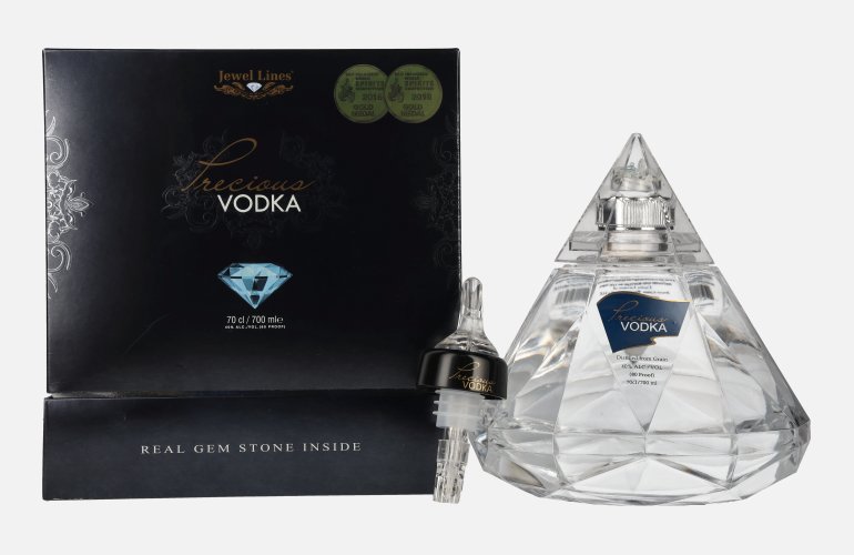 Jewels Lines Precious Vodka 40% Vol. 0,7l in Geschenkbox mit Ausgießer