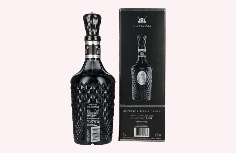 Old St. Croix A.H. Riise NON PLUS ULTRA Black Edition Superior Spirit Drink 42% Vol. 0,7l in geschenkverpakking