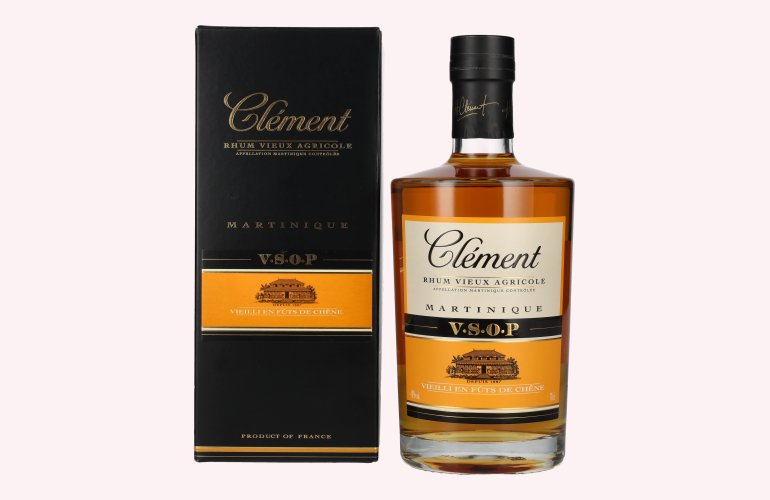 Clément Rhum Vieux Agricole V.S.O.P. VIEILLI EN FÛTS DE CHÊNE 40% Vol. 0,7l in geschenkverpakking