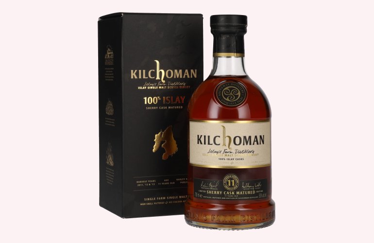Kilchoman 100% Islay 11 Years Old Sherry Cask Islay Single Malt Scotch Whisky 50% Vol. 0,7l in Geschenkbox