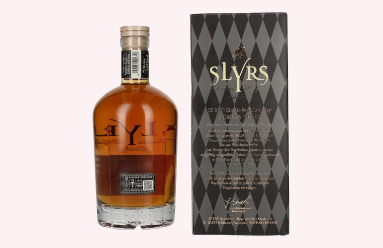 Slyrs 18 Years Old Bavarian Single Malt Whisky Limited Edition 43% Vol. 0,7l in geschenkverpakking