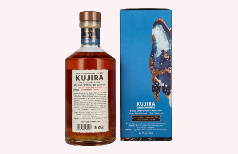 Kujira Ryukyu 10 Years Old WHITE OAK VIRGIN CASK Whisky 43% Vol. 0,7l in geschenkverpakking