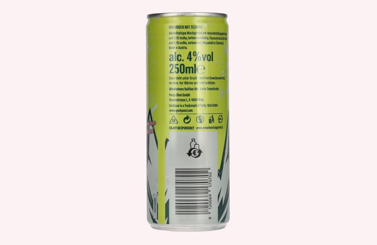 Gschpusi Holunder mit Schuss 4% Vol. 0,25l Dose Pfand