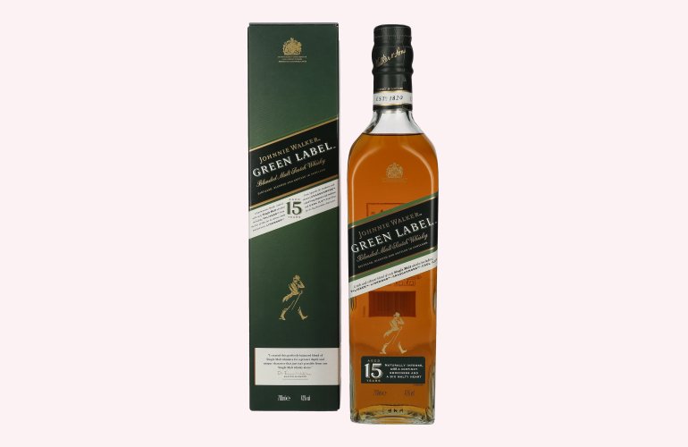 Johnnie Walker Green Label 15 Years Old 43% Vol. 0,7l en boîte cadeau