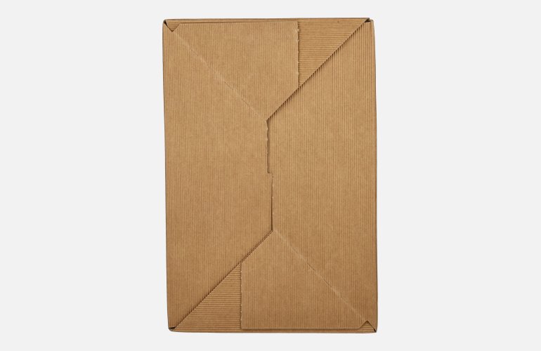 Präsentkarton NATUR offene Welle 6er 38 cm