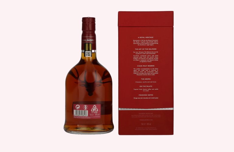 The Dalmore CIGAR MALT Reserve Highland Single Malt Scotch Whisky 44% Vol. 0,7l en boîte cadeau