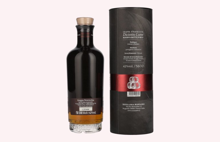 Marzadro DICIOTTO Lune Botte Porto 42% Vol. 0,5l in Giftbox
