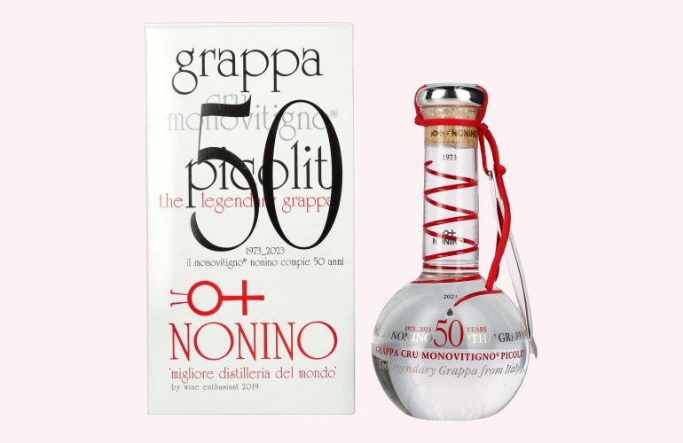 Nonino Grappa The Legendary Cru Monovitigno Picolit 50% Vol. 0,5l en boîte cadeau